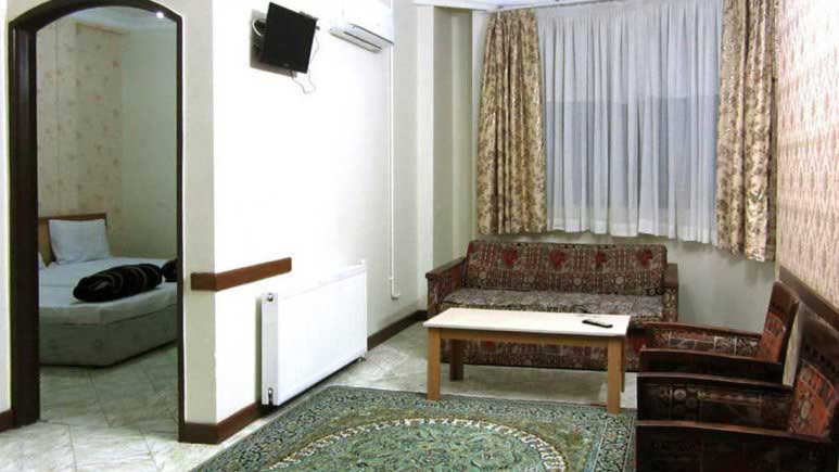 آپارتمان یک خوابه هتل آپارتمان تخت طاووس مشهد